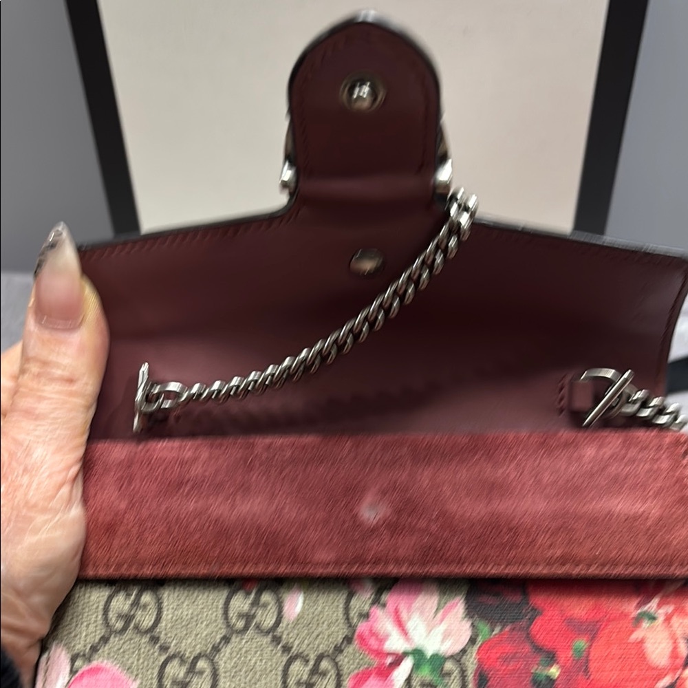 Gucci GG Supreme Monogram Mini Dionysus BLOOM Canvas/suede Shoulder/crossbody/ - Picture 12 of 13